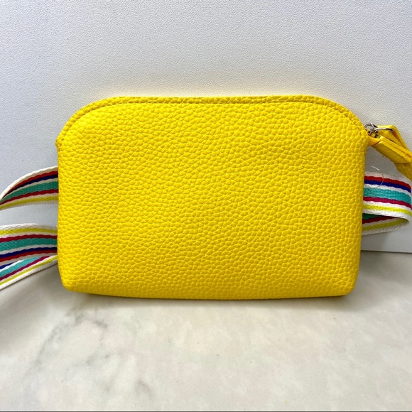 Nordstrom Handbags - Yellow Fanny Pack with Rainbow Strap 🟡🌈